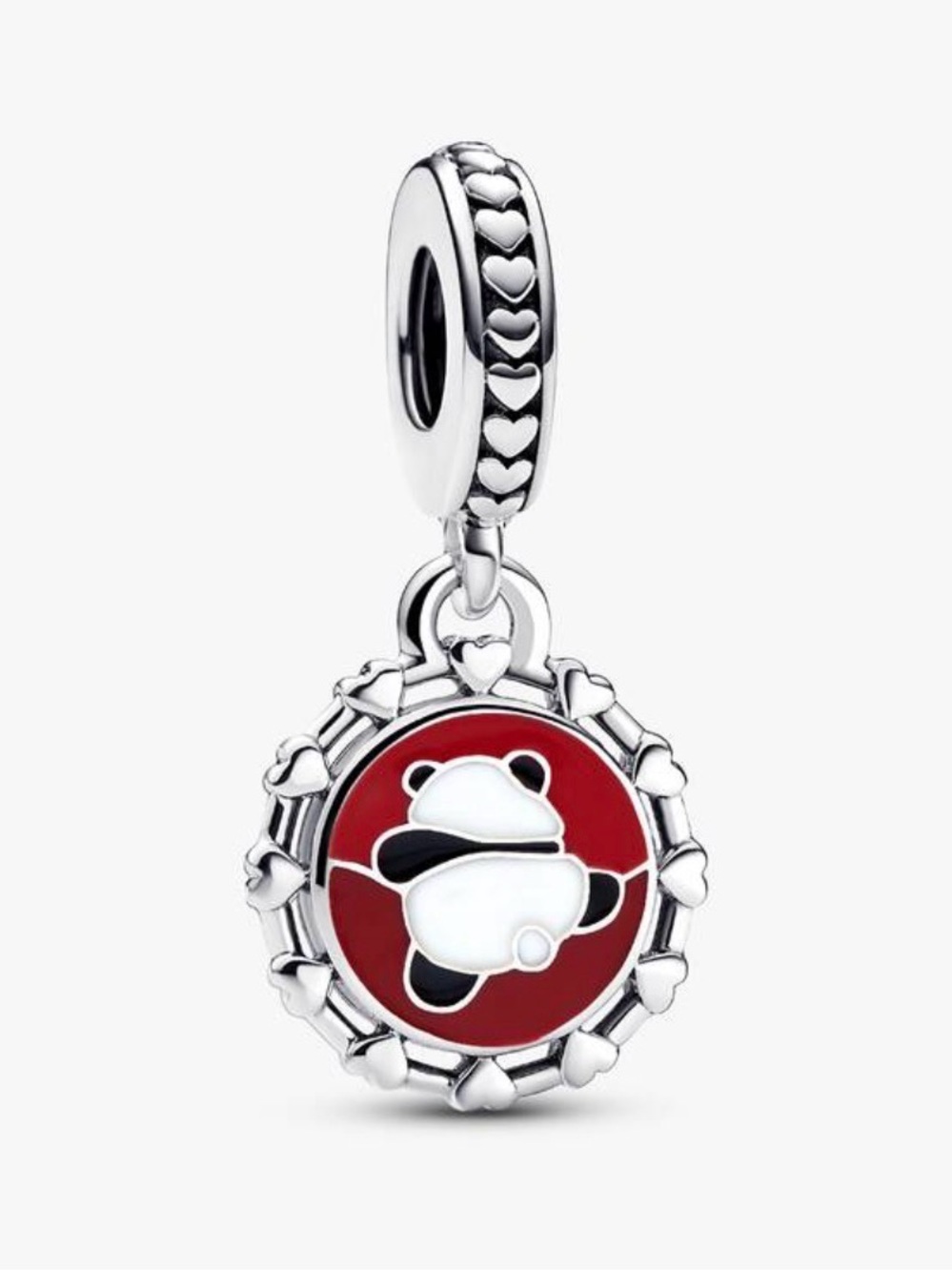 Sterling Silver Pandora "Rolling in Good Fortune" Panda Dangle Charm CHINA
